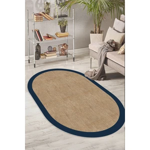 Decomia Home Dijital Baskılı Kaymaz Taban Yıkanabilir Laci. Çerçeveli Salon Koridor Jüt Oval Halı YOLLUK-D7028