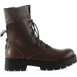 Bueno Shoes Vizon Deri Kadın Topuklu Bot