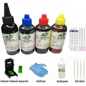 Hp 704 Hp 2060 Uyumlu Renkli ve Siyah Kartuş Dolum Seti 4X100ML