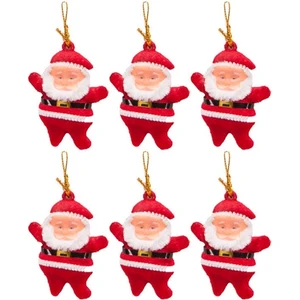 Parti Sürprizi Noel Baba Çam Ağacı Süs 6 Adet