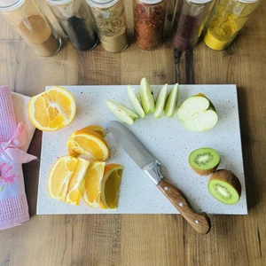 Beyaz Mermer Kesme Tahtası