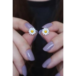 Parmas Design Kadın Papatya 925 Ayar Gümüş Küpe
