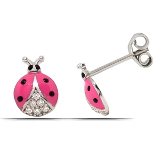 Parmas Design Uğur Böceği  925 Ayar Gümüş Çocuk Küpe