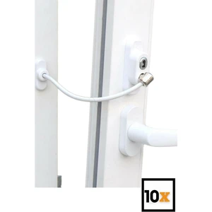 10 Adet ! Halatlı Anahtarlı Cam Pencere Kilidi Pimapen Pvc Kilidi Hırsızlık Çocuk Güvenlik Kilidi