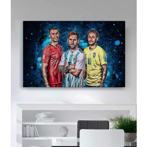 Stella Store Modern Futbol Yıldızı Ronaldo Messi Neymar Kanvas Tablo