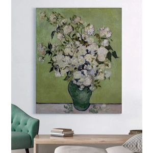 Stella Store Vincent Van Gogh - Vase Of Roses  Kanvas Tablo