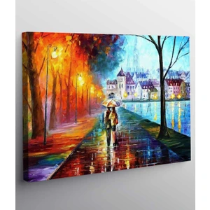 Stella Store Yağmurda Sevgililer Kanvas Tablo