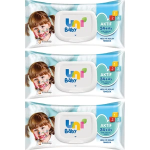 Uni Baby Aktif Islak Mendil 52'li x 3
