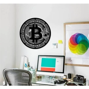 Bitcoin Metal Duvar Dekoru