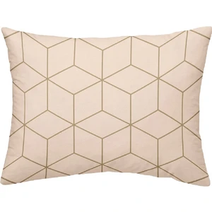 Leruum London Geometrik Desenli Pembe %100 Pamuklu Yastık Kılıfı 2 Adet 50 x 70