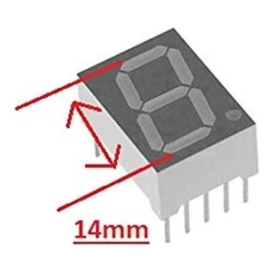 14MM Ortak Katot Seven Segment Display - Kırmızı