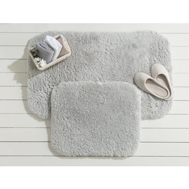 Madame Coco Sheep Banyo Paspası - Gri - 50 x 80+45 x 50