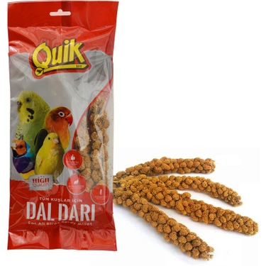 Quik Tüm Kuşlar Için Doğal Dal Darı 120 gr 1 paket( 5 Adet Dal