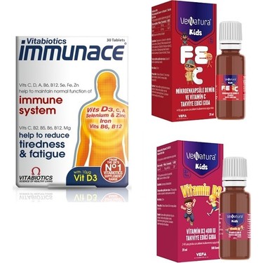 Immunace Immune System 30 Tablet Demir Ve Vitamin C Kids Fiyati