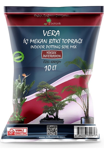 MF Vera Iç Mekan Bitki Toprağı 10 Litre Iç Mekan Çiçek Toprağı Toprak Harcı