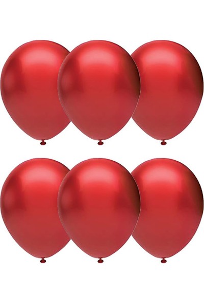 Gemar Metalik Balon Ithal 100'LÜ Kırmızı
