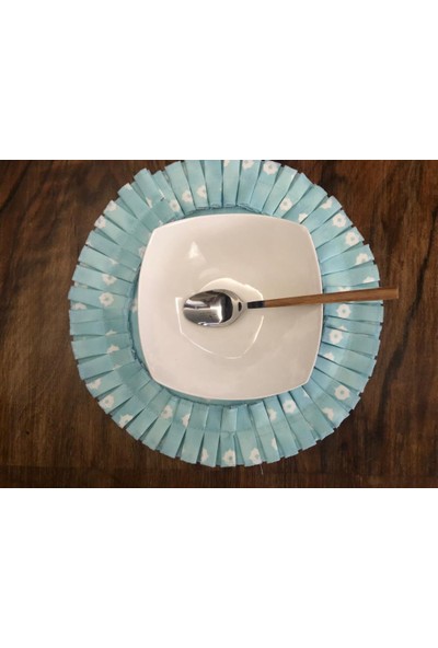 Giz Home E&c Kumaş Supla 35X35 Sp 515 Puantiyeli Mavi 2li