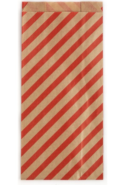 Anadolu Kağıtçılık Kırmızı Çizgili Şamua 40 G Kraft Kese Kağıdı Ithal 15 x 33 cm 10 kg 1440 Adet
