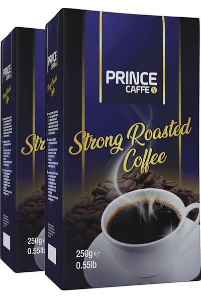 Prince Caffe Strong Roasted Filtre Kahve 2 x 250 gr (500 Gr)