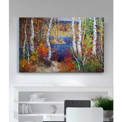 Orman ve Göl Kanvas Tablo