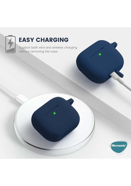 Apple Airpods 3 Askılı Mat Silikon Kılıf Siyah