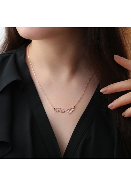 925 Ayar Gümüş Rose Kaplama Creation Kolye modelleri