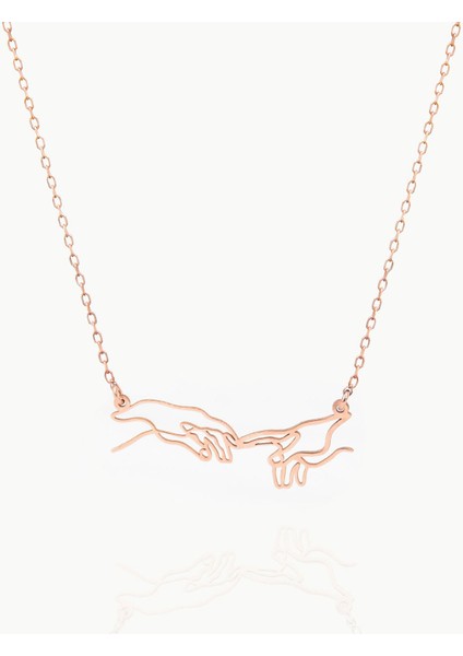 925 Ayar Gümüş Rose Kaplama Kader Kolye