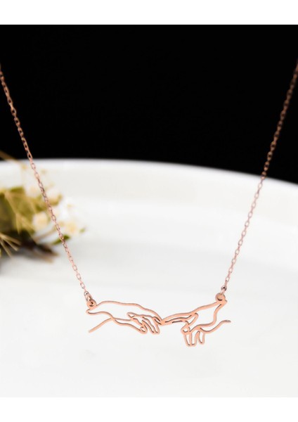 925 Ayar Gümüş Rose Kaplama Kader Kolye fiyatları