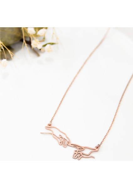 925 Ayar Gümüş Rose Kaplama Kader Kolye modelleri