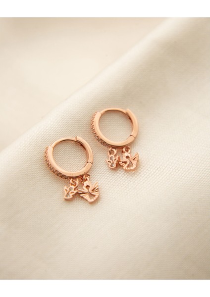 925 Ayar Gümüş Melek Figürlü Halka Kadın Küpe