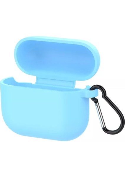 Airpods 3 Kulaklık Koruyucu MDL01 Anahtarlıklı Silikon Kapak Kılıf Mavi