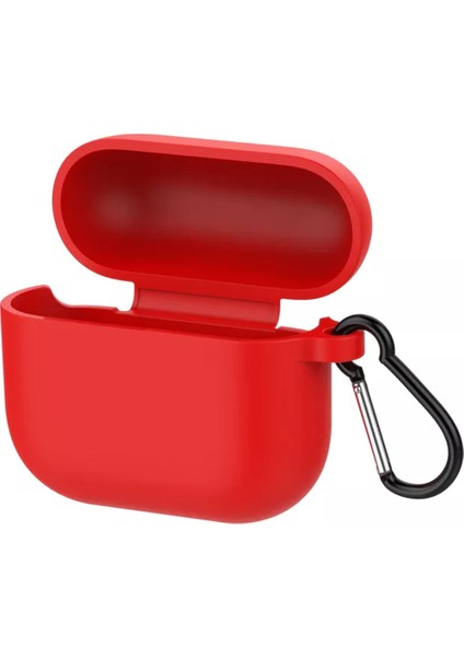 Airpods 3 Kulaklık Koruyucu MDL01 Anahtarlıklı Silikon Kapak Kılıf Kırmızı