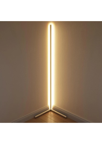 Minimal Rgb LED Köşe Lambader,radyo Frekans Kumandalı