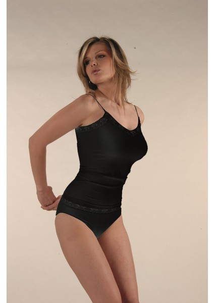 Ip Askılı Dantelli Bayan Atlet 2 Li Beyaz