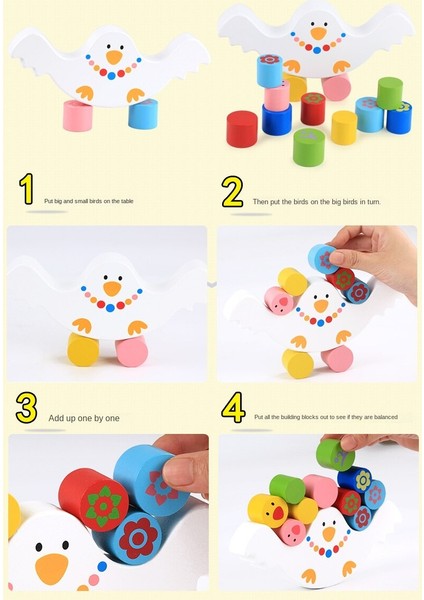 Kuş Dengesi Ahşap Renk Enlighten Blok Oyuncak 12(Yurt Dışından)