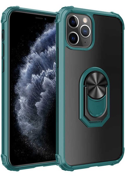 Apple iPhone 11 Pro Max Airbagli Yüzüklü Ultra Koruyucu Silikon Kılıf