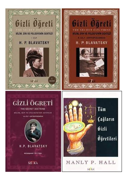 Gizli Öğreti 1-2-3. Ciltler ve Tüm Çağların Gizli Öğretileri 4 Kitap Set