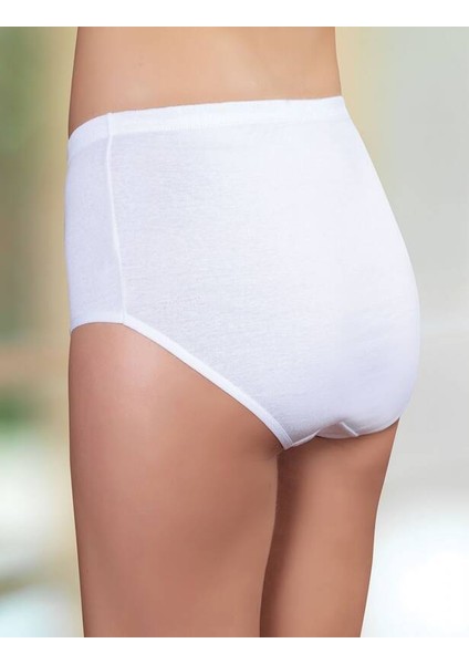 Beyaz Ribana Yüksek Bel Bato Slip 6'lı Ekonomik Paket MB008 fiyatları