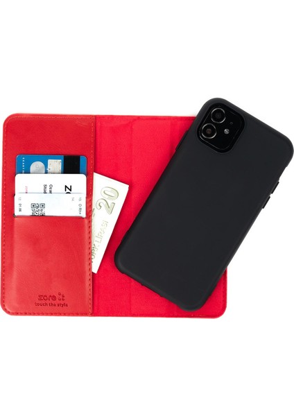 iPhone Xs Max Kapaklı Cüzdan Kartlık Kılıf Çıkartılabilen Mıknatıslı Kapak Standlı Kılıf