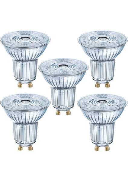 4.5-50W Dimmable Sarı Işık 2700K GU10 Kısılabilir LED Spot Ampul 5 Adet