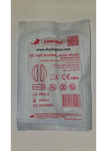 Doyle Internal Silikon Nasal Splint - Silikon Burun Splinti