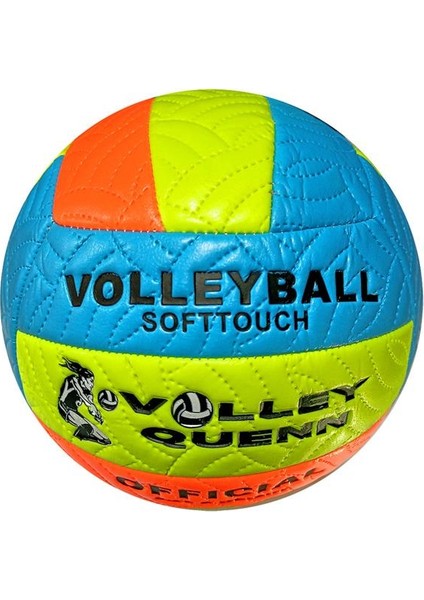 Queen Fosforlu Voleybol Topu Mavi-Sarı-Turuncu BSF-012