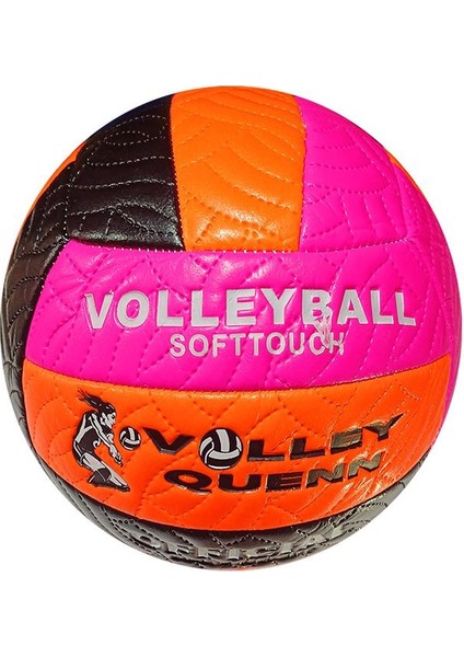 Queen Fosforlu Voleybol Topu Pembe-Turuncu-Siyah BSF-012