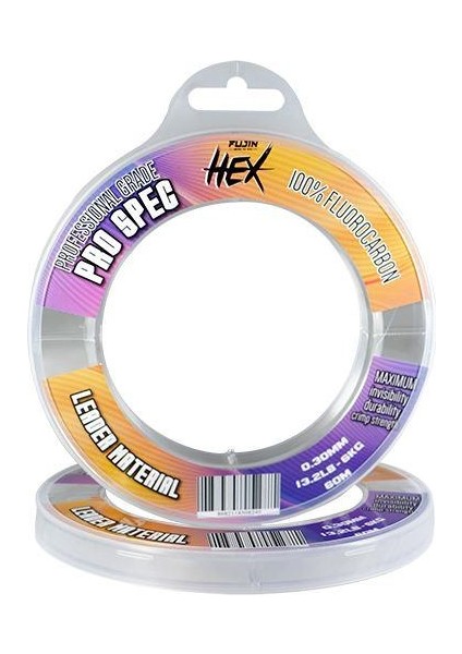 Hex %100 Fc Leader 60MT 0.40MM 23.8lb 10.8kg