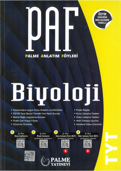 TYT Biyoloji Palme Anlatımlı Föyleri
