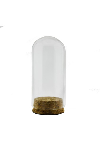 Küçük Cam Ters Şişe Fanus Terrarium 3,5 x 8 cm 12'li