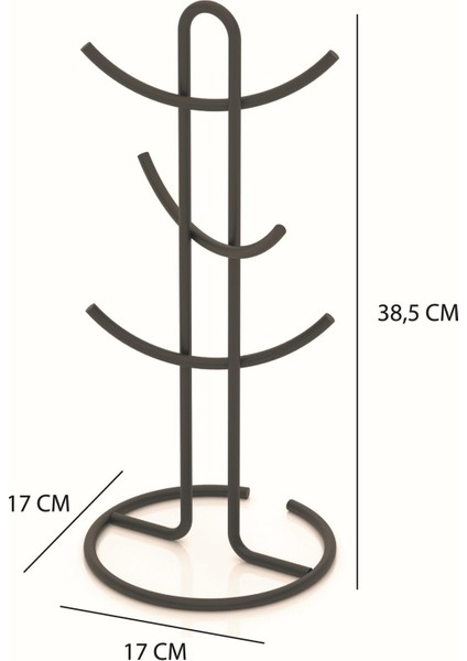 Kupa Fincan Askısı Mat Siyah MG303