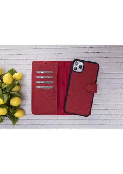 Mw Deri Telefon Kılıfı iPhone 11 Pro Max Erc2 Kırmızı