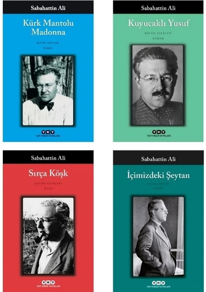 Kürk Mantolu Madonna - Kuyucaklı Yusuf - İçimizdeki Şeytan - Sırça Köşk - 4 Kitap - Sabahattin Ali