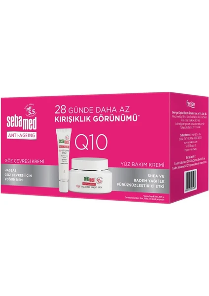 Q10 Göz Çevresi Kremi 15 ml & Yüz Bakım Kremi 50 ml Set